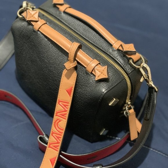 MCM Milano Leather Boston Bag - Picture 3 of 8